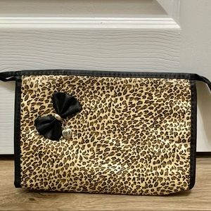 Leopard Bow Cosmetics Bag